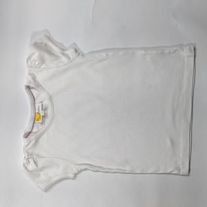 Mini Boden white pointelle Tshirt size 7-8/ 128 cm